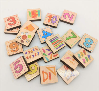 Shapes and numbers wooden toy