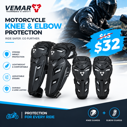 Elbow and knee motorcycle pads