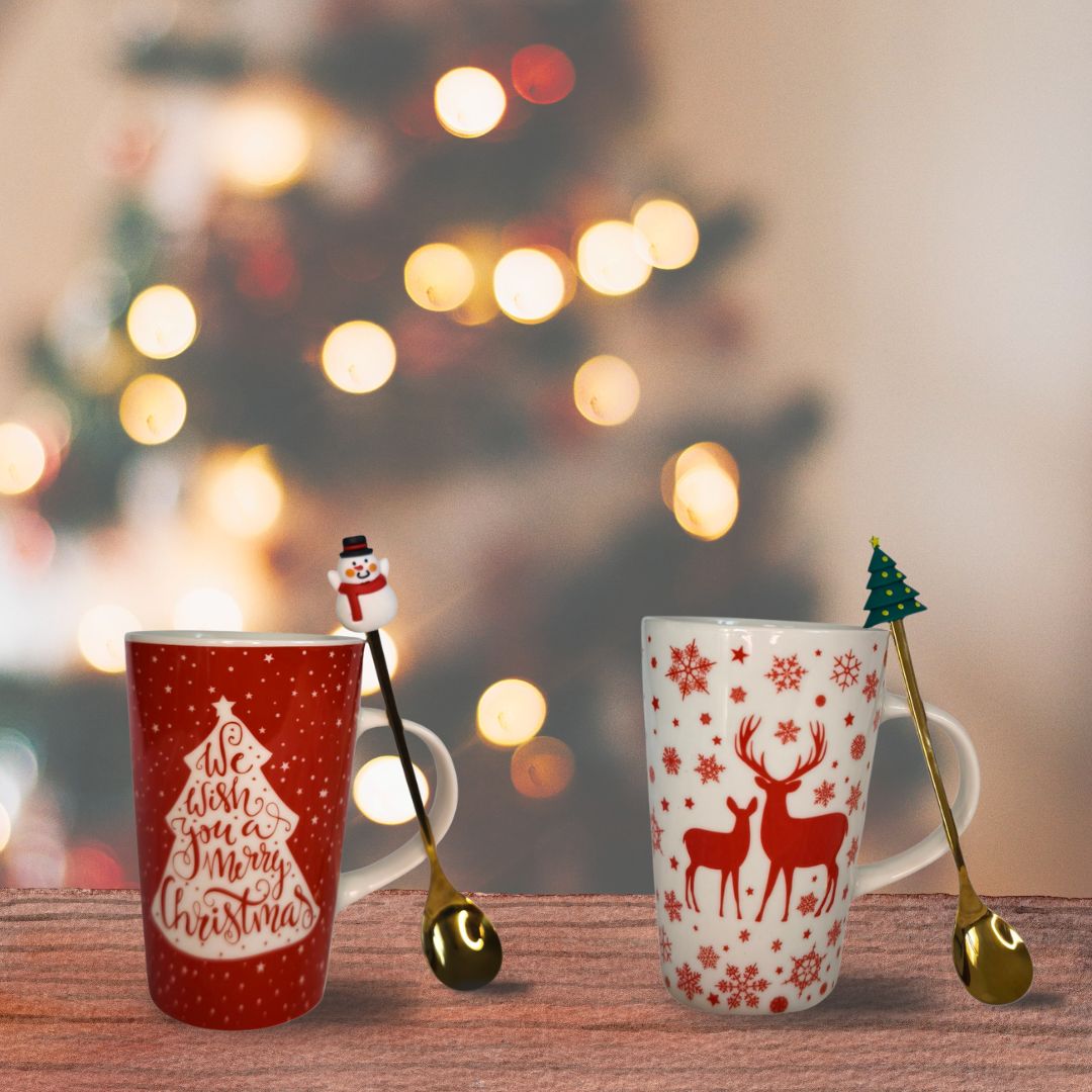 Christmas mug with spoon