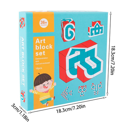 Art block set brain challenge game