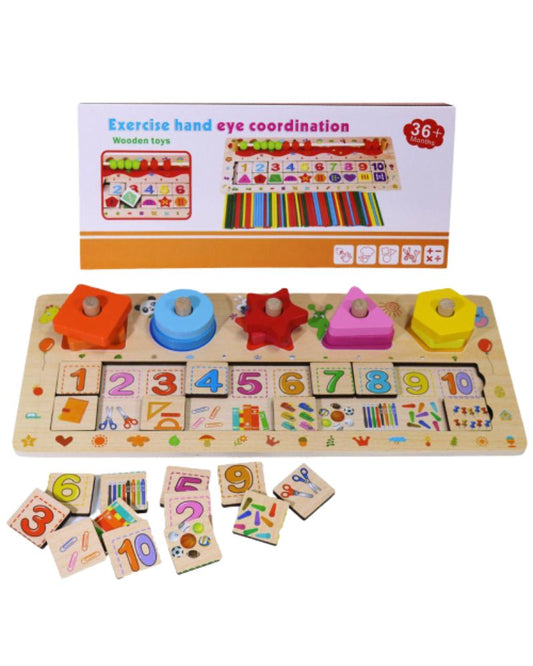 Shapes and numbers wooden toy