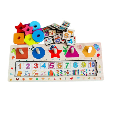 Shapes and numbers wooden toy