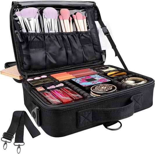 Large travel makeup case