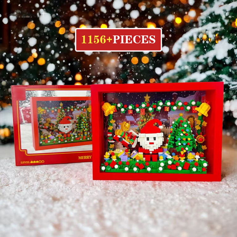 Christmas in frame building blocks
