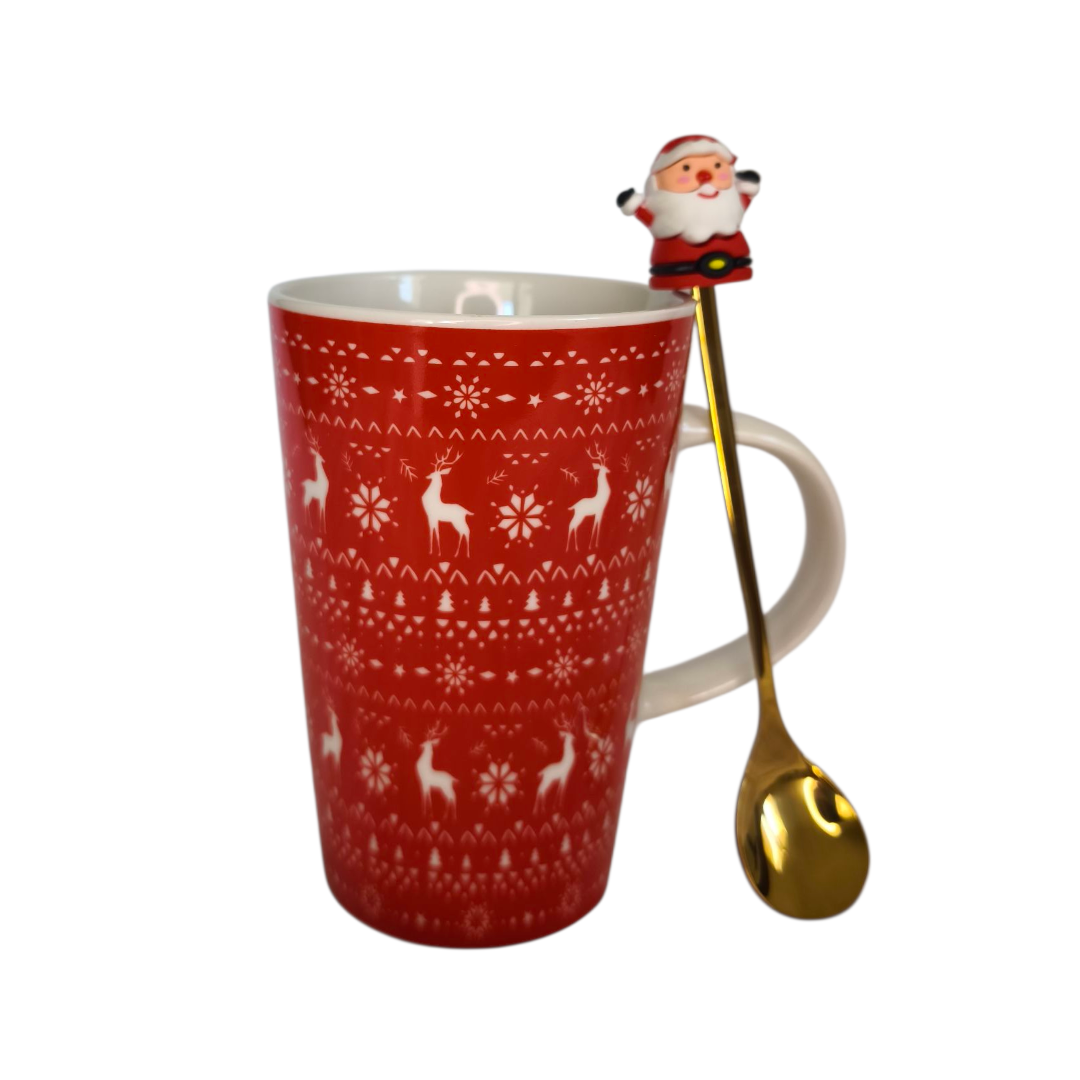 Christmas mug with spoon