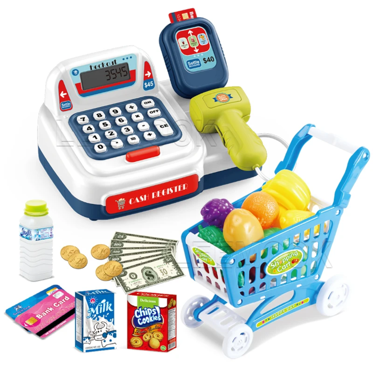 Cash register and trolley set