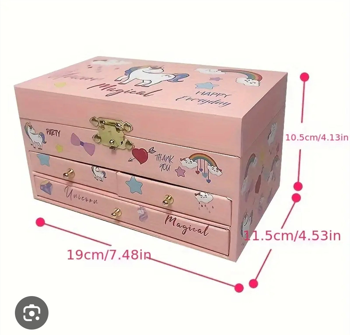 Unicorn jewelry music box