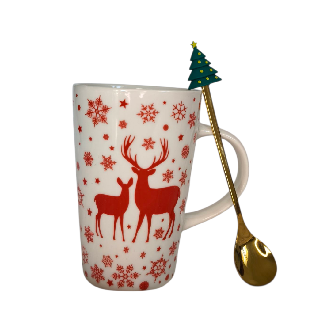 Christmas mug with spoon