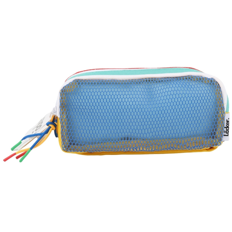 Locker Soda pop backpack and pencil case - yellow and royal blue