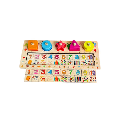 Shapes and numbers wooden toy