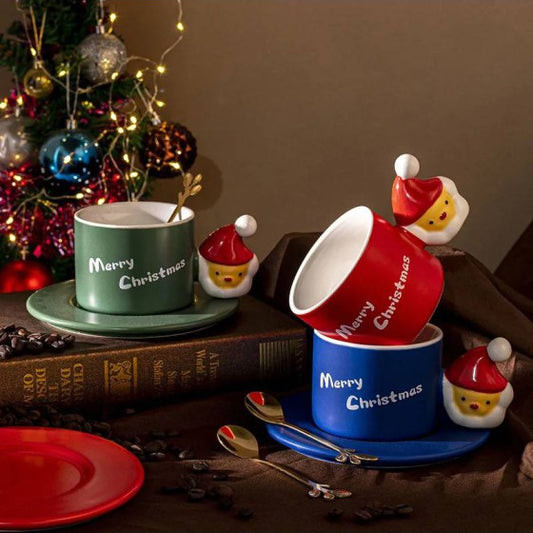 Christmas mug with Santa handle