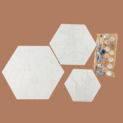 Paint by numbers 3 canvas set