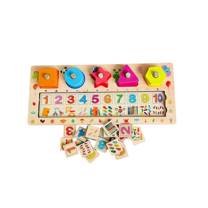 Shapes and numbers wooden toy