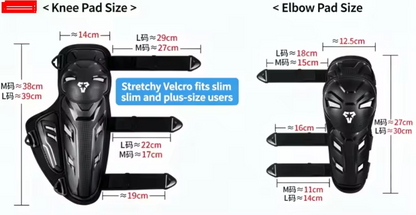 Elbow and knee motorcycle pads