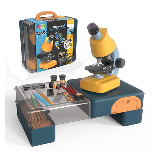 Scientific microscope with stand/suitcase - Otloubnow