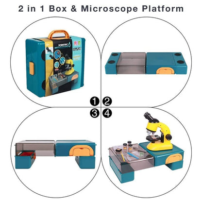 Scientific microscope with stand/suitcase - Otloubnow