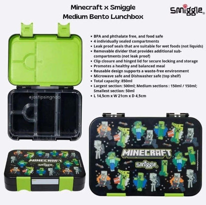 Smiggle minecraft lunch box - Otloubnow