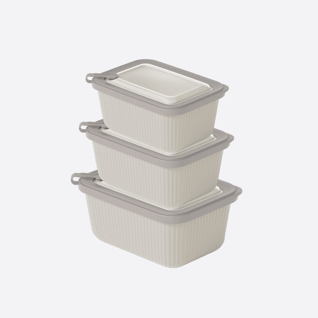 Snap lid rectangle 3 pcs set - Otloubnow