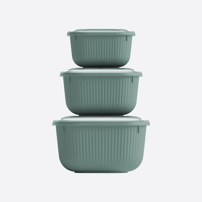Snap lid square container set of 3 - Otloubnow