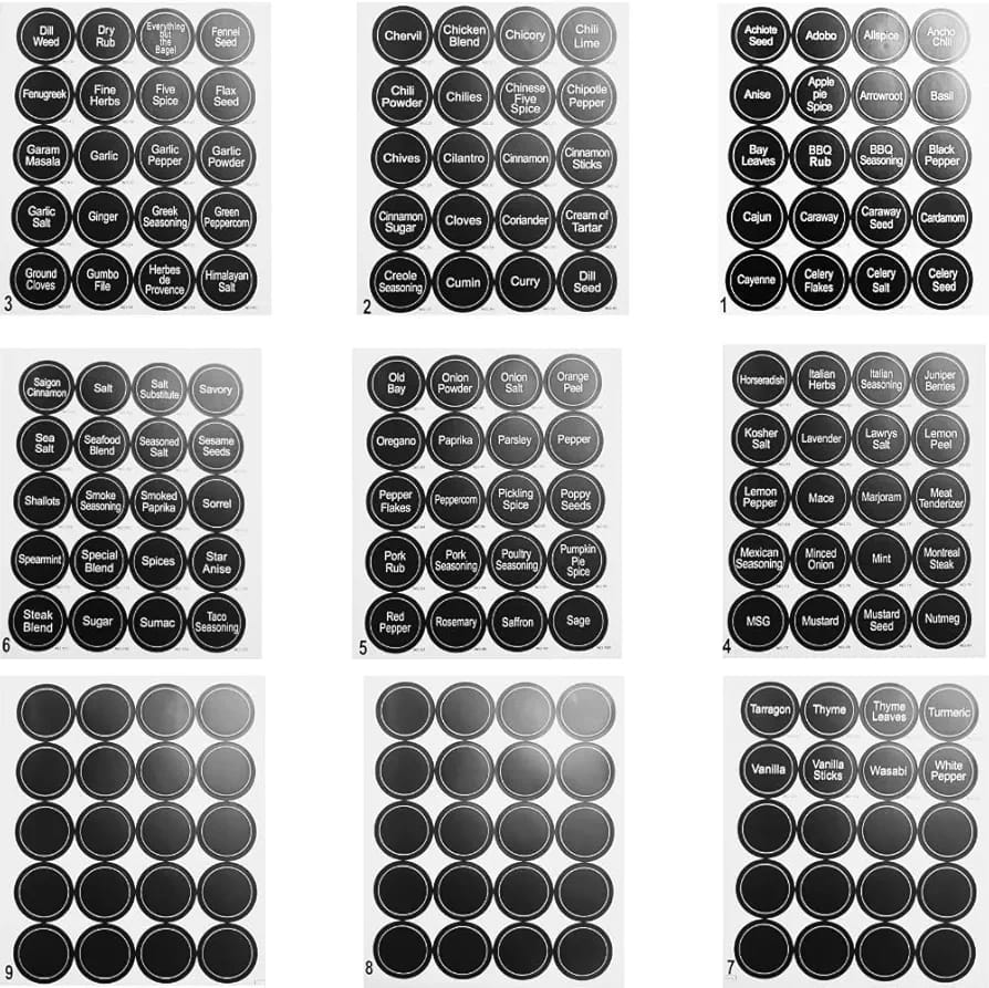 Spice label stickers - Otloubnow