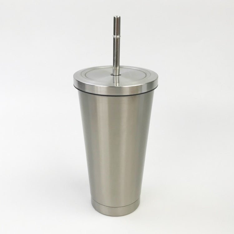Stainless steel cup with straw - Otloubnow