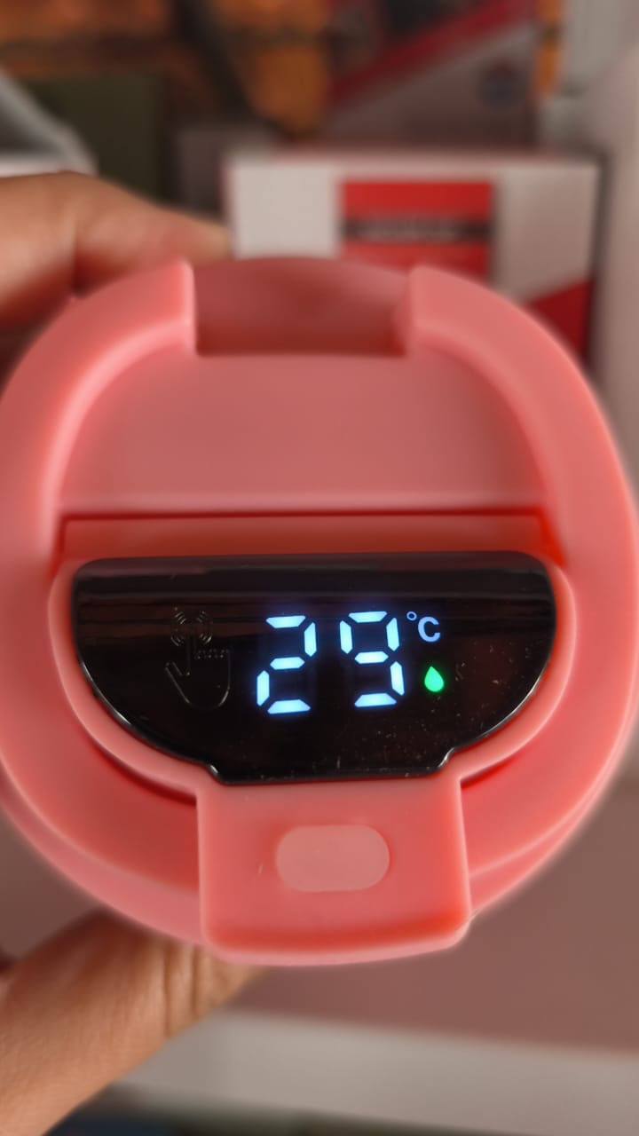 Stainless steel mug with temperature display - Otloubnow