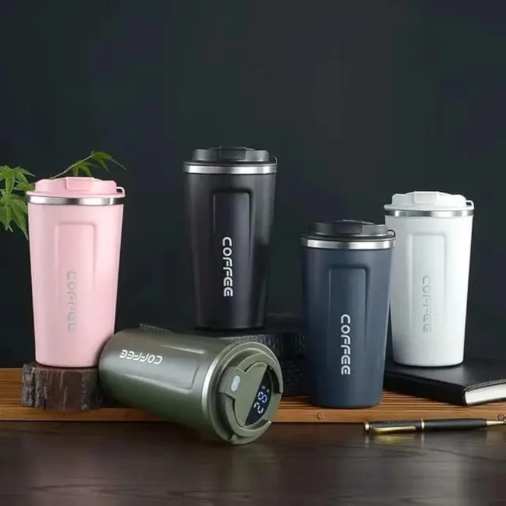 Stainless steel mug with temperature display - Otloubnow