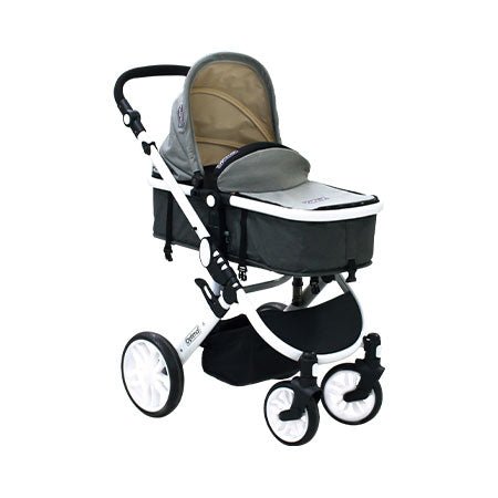 Stroller Set (2 In 1) - Newborn Basket Stroller - Swivelling Wheels - Otloubnow
