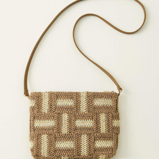 Stylish Wicker Shoulder Bag Woven Crossbody Purse - Otloubnow