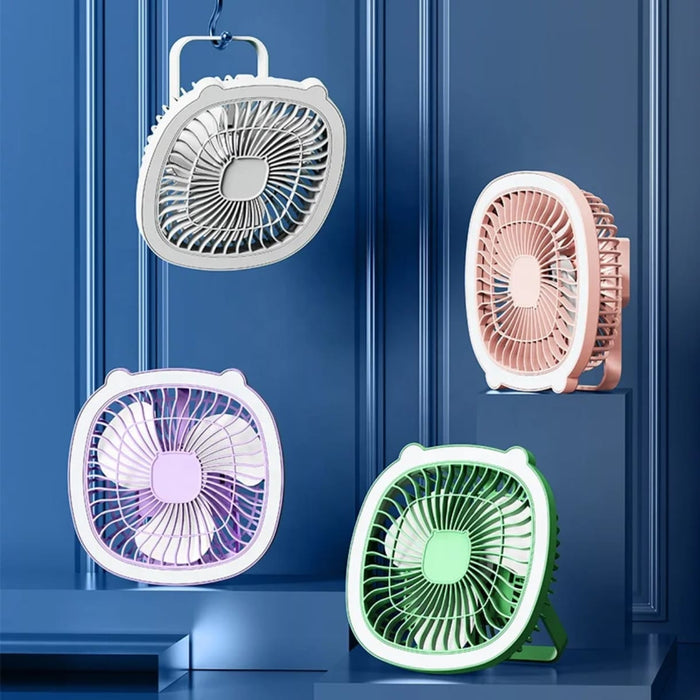 Table fan with LED light - Otloubnow