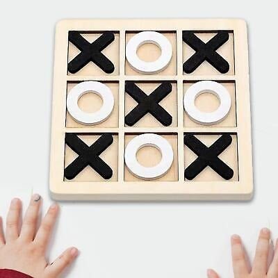 Tic tac toe wood game décor - Otloubnow