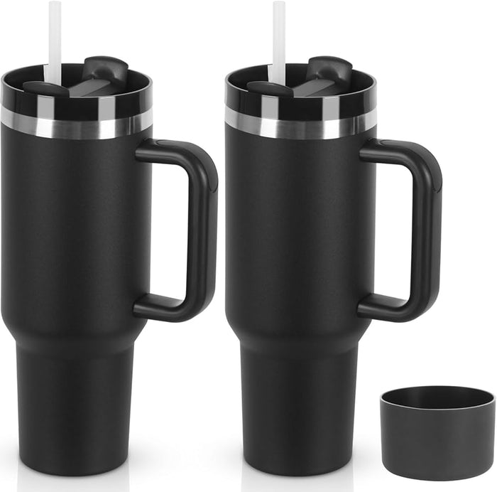 Vacuum Insulated Tumbler with Handle and Straw - Otloubnow