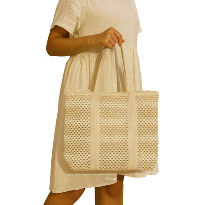 Vintage Wicker Tote Bag Woven Wicker - Otloubnow