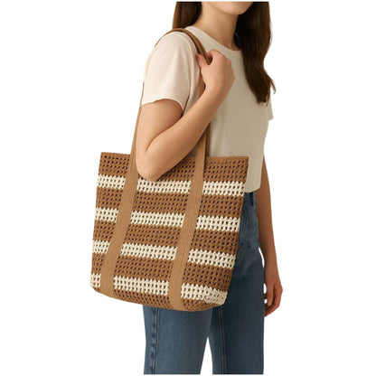 Vintage Wicker Tote Bag Woven Wicker - Otloubnow