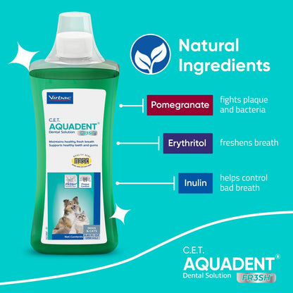 Virbac Aquadent Dental Solution for Dogs and Cats - Otloubnow