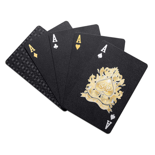 Waterproof Black Playing Cards - Otloubnow