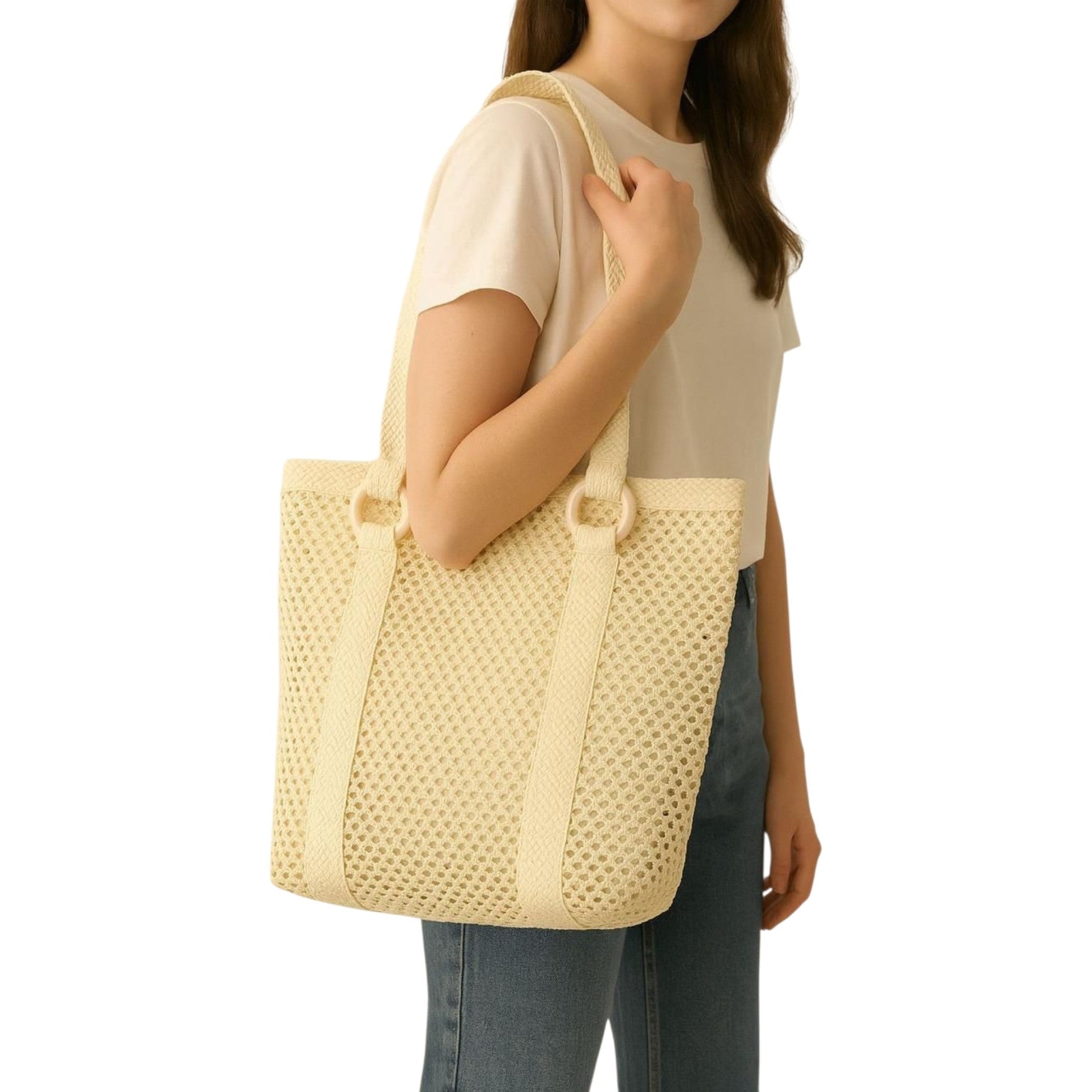 Wicker bag beige - Otloubnow