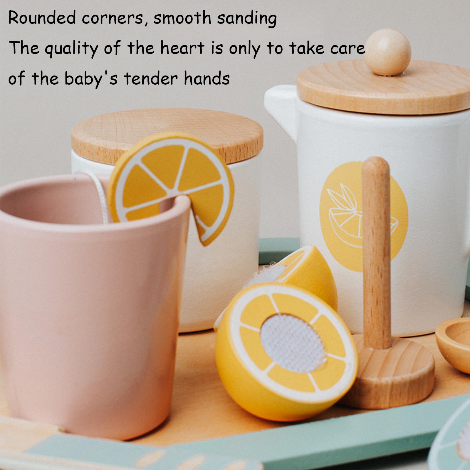 Wooden lemon tea set - Otloubnow