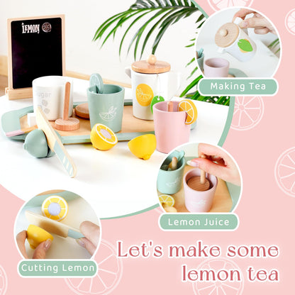 Wooden lemon tea set - Otloubnow