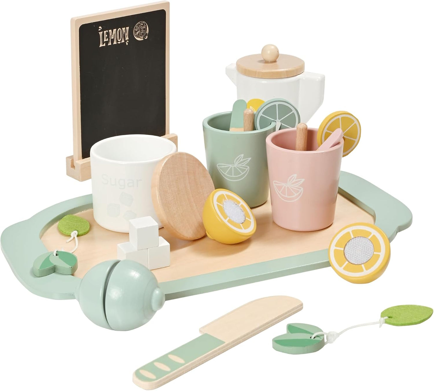 Wooden lemon tea set - Otloubnow