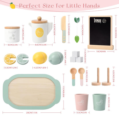Wooden lemon tea set - Otloubnow