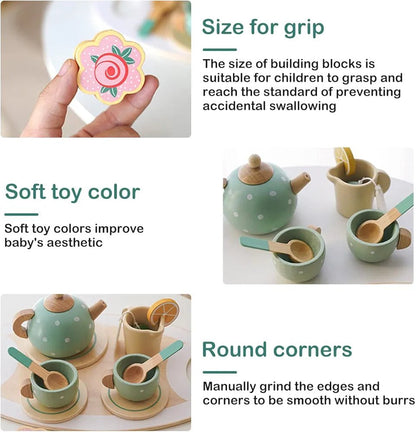 Wooden tea set - Otloubnow