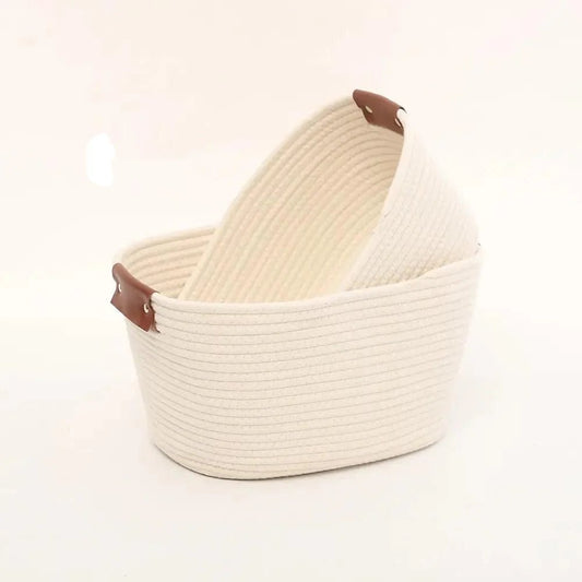 Woven storage basket set of 2 - Otloubnow